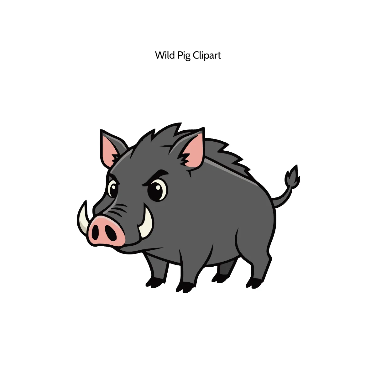 Free Wild Pig Vector Clipart (PNG, SVG) to Edit Online
