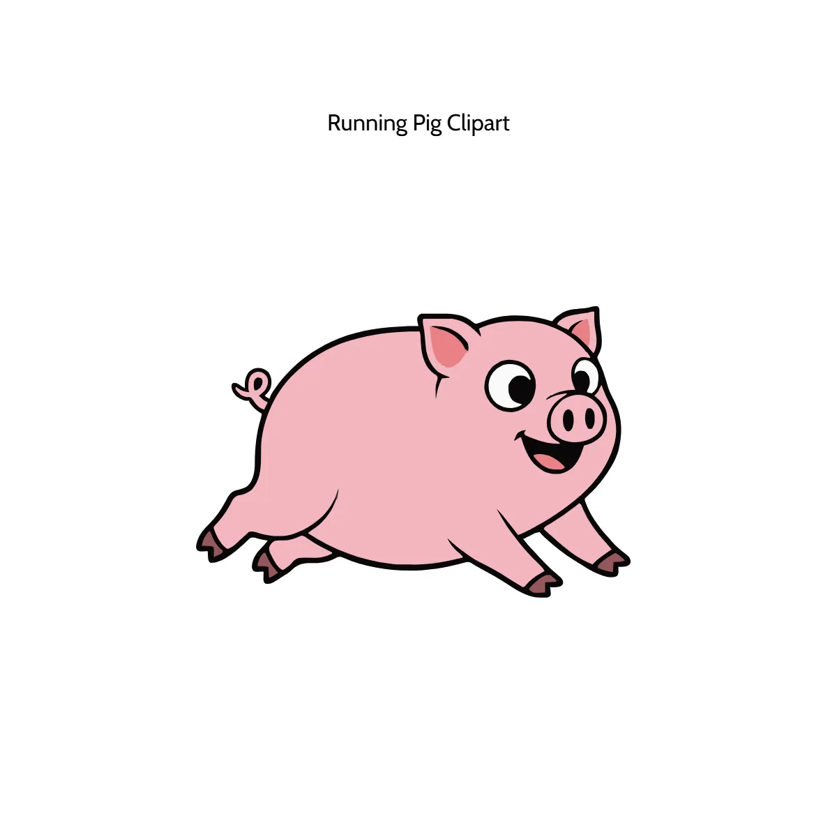Free Running Pig Vector Clipart (PNG, SVG) to Edit Online