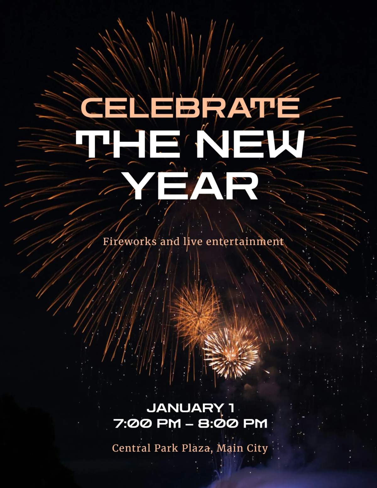 Free 2026 New Year Flyer Template to Edit Online