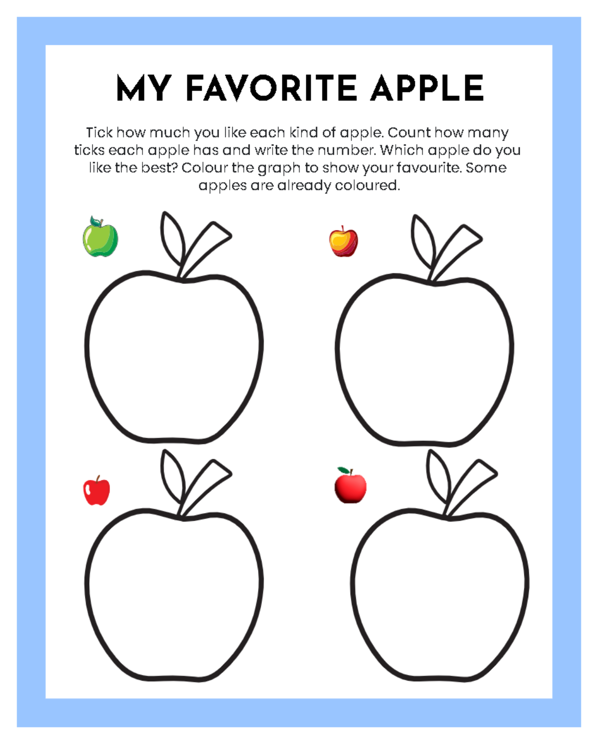 Free Favorite Apple Tally Worksheet Template to Edit Online Free Favorite Apple Tally Worksheet Template to Edit Online
