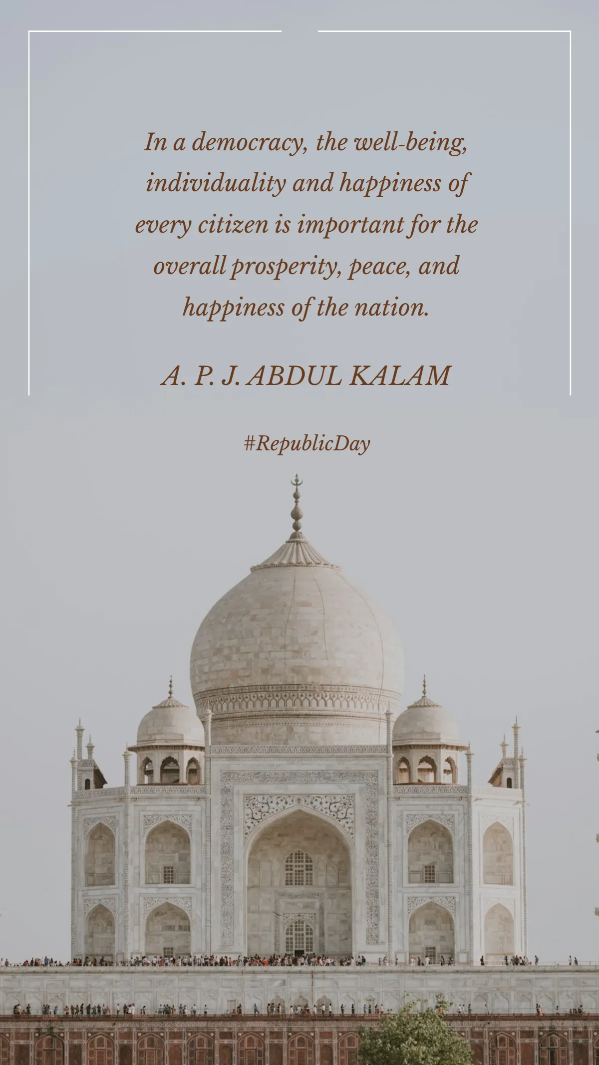 Free Inspirational India Republic Day Quote Template to Edit Online
