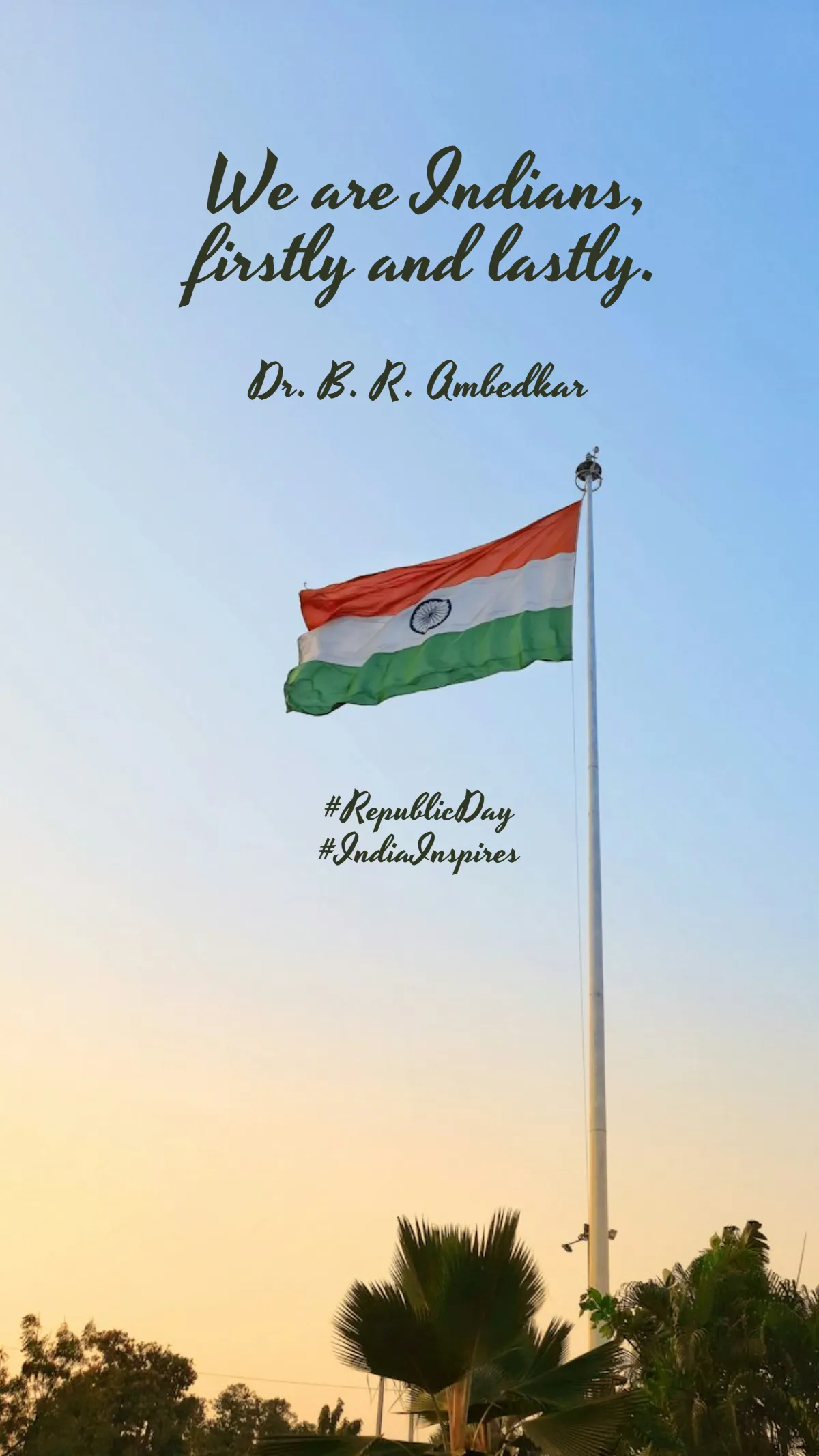 Free National India Republic Day Quote Template to Edit Online