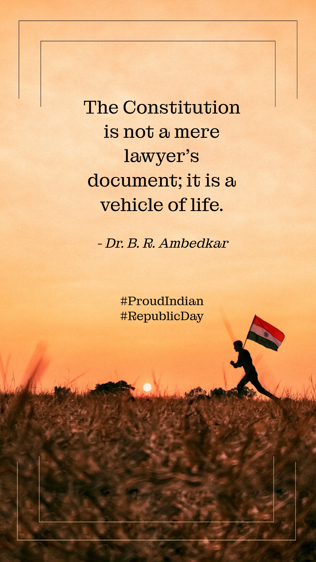 Free Proud India Republic Day Quote Template to Edit Online