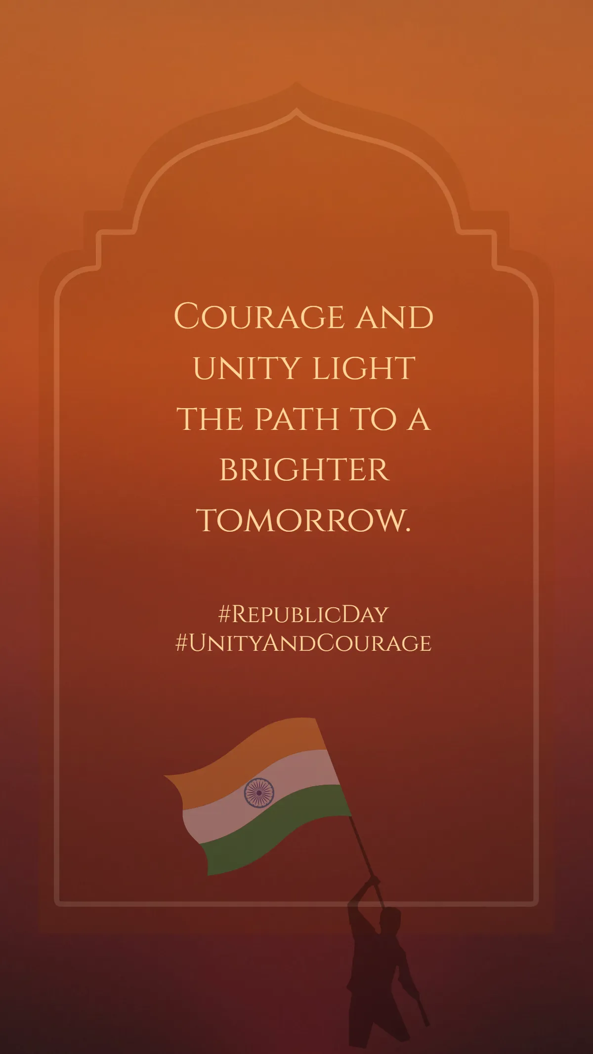 Free Modern India Republic Day Quote Template to Edit Online