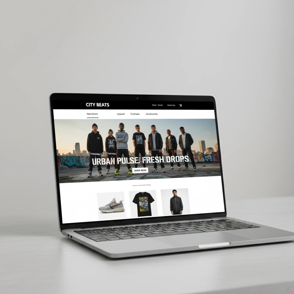 Free Stylish Web Design Mockup Template to Edit Online