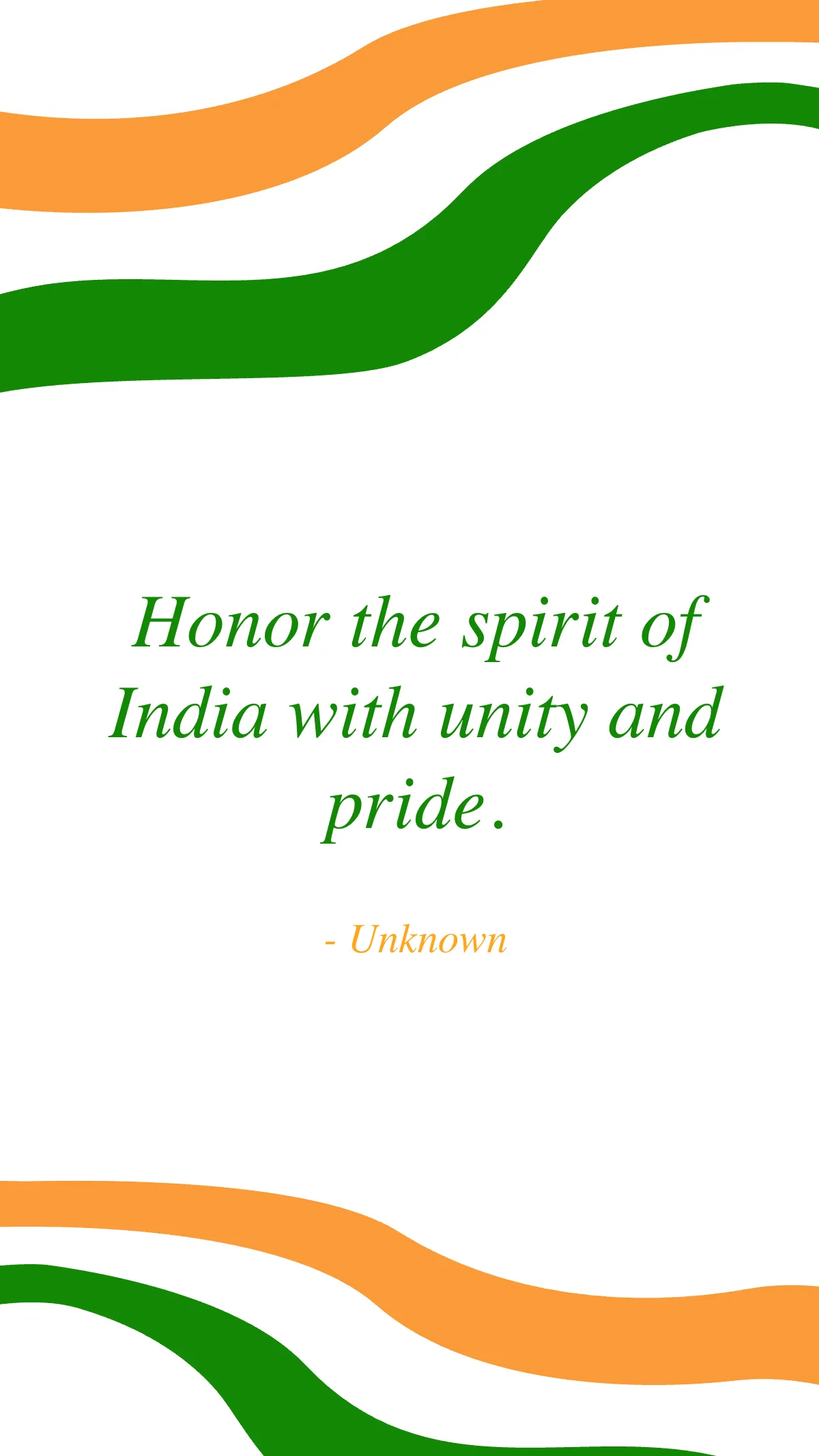 Free Simple India Republic Day Quote Template to Edit Online