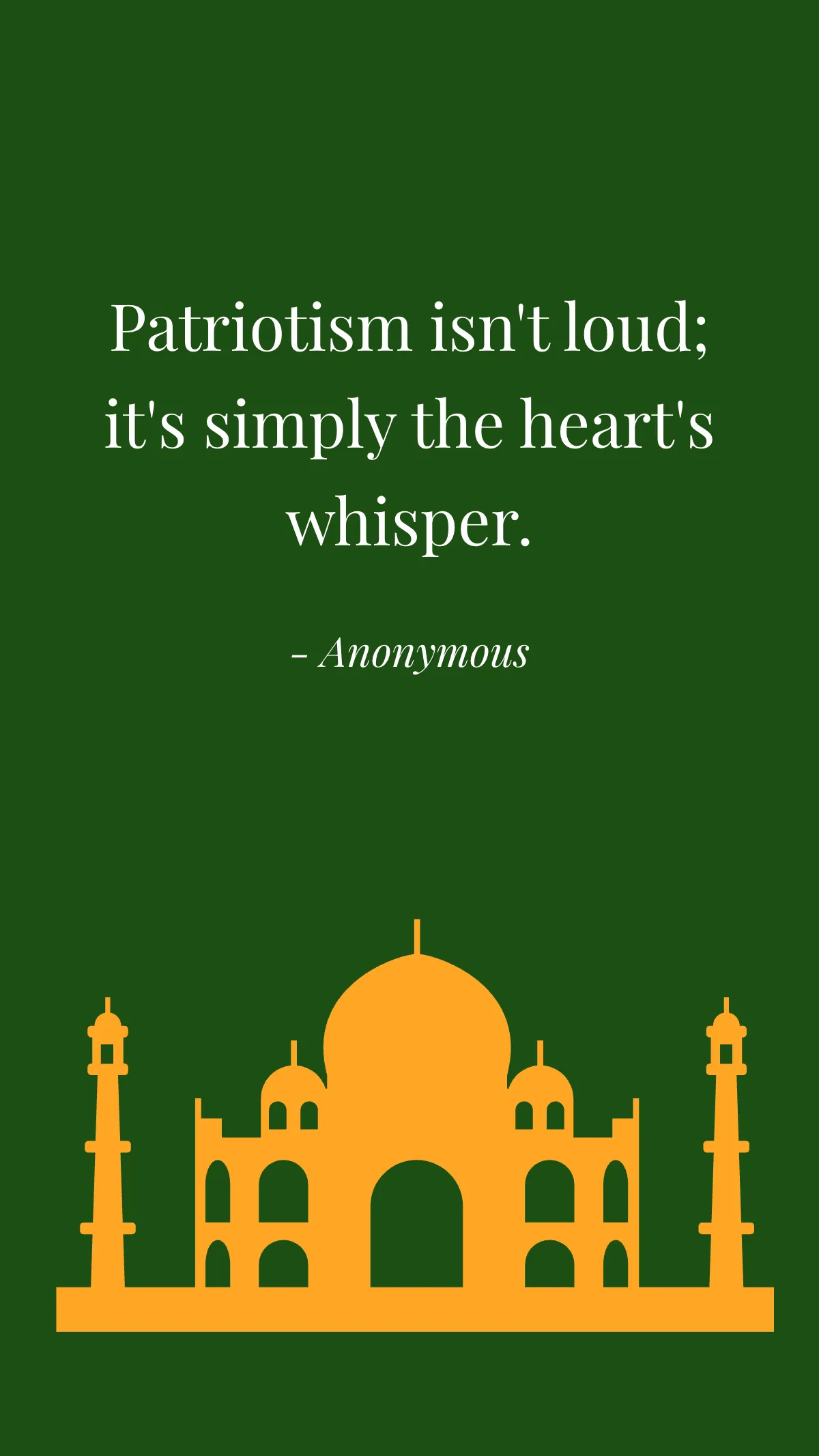 Free Minimalist India Republic Day Quote Template to Edit Online