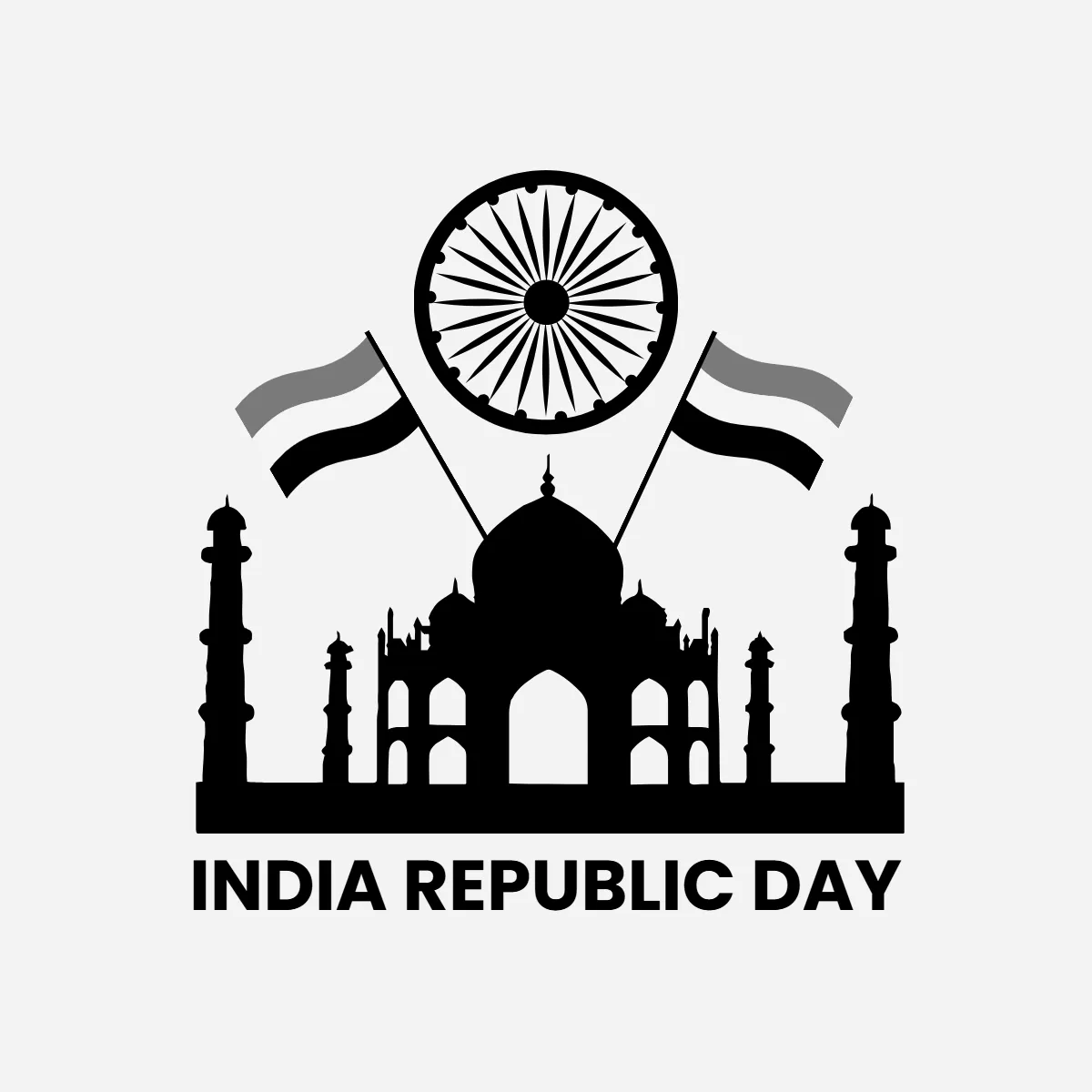 Free Black and White India Republic Day Cliparts Template to Edit Online Free Black and White India Republic Day Cliparts Template to Edit Online