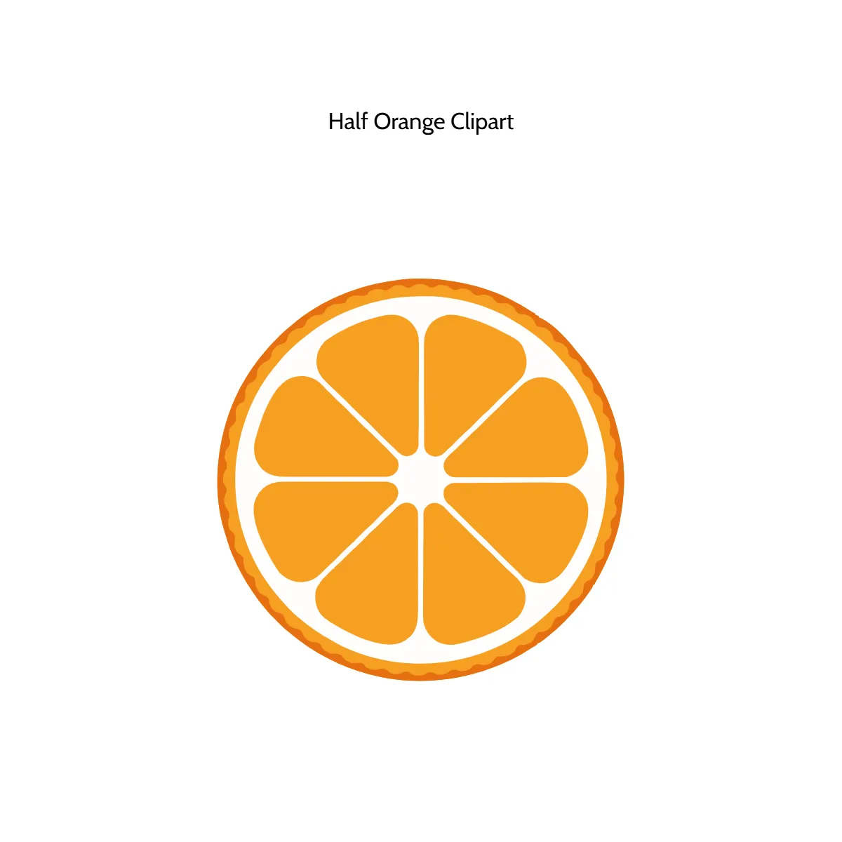 Free Half Orange Vector Clipart (PNG, SVG) to Edit Online