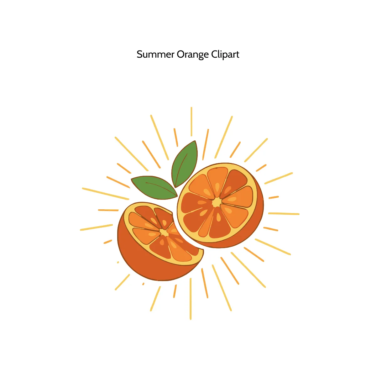 Free Summer Orange Vector Clipart (PNG, SVG) to Edit Online