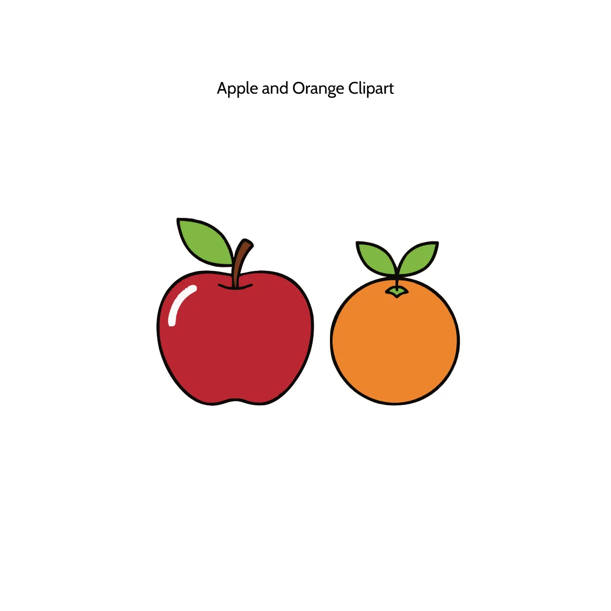 Free Apple and Orange Vector Clipart (PNG, SVG) to Edit Online