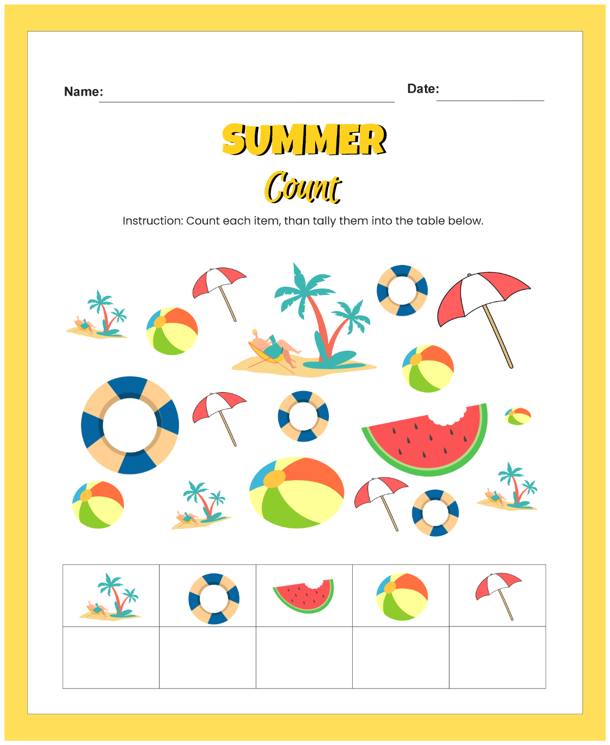 Free Summer Math Count Template to Edit Online Free Summer Math Count Template to Edit Online