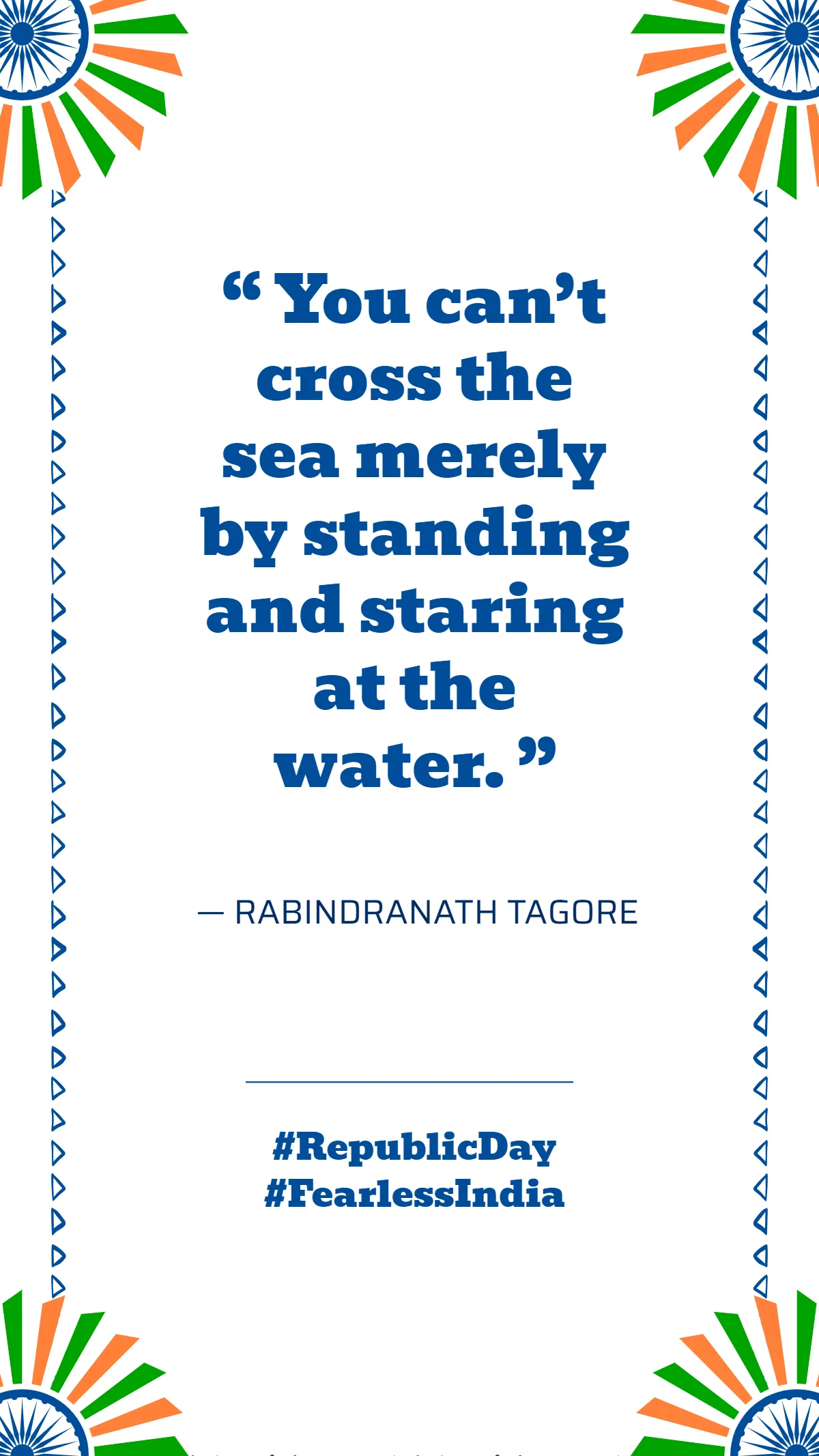 Free Fearless India Republic Day Quote Template to Edit Online