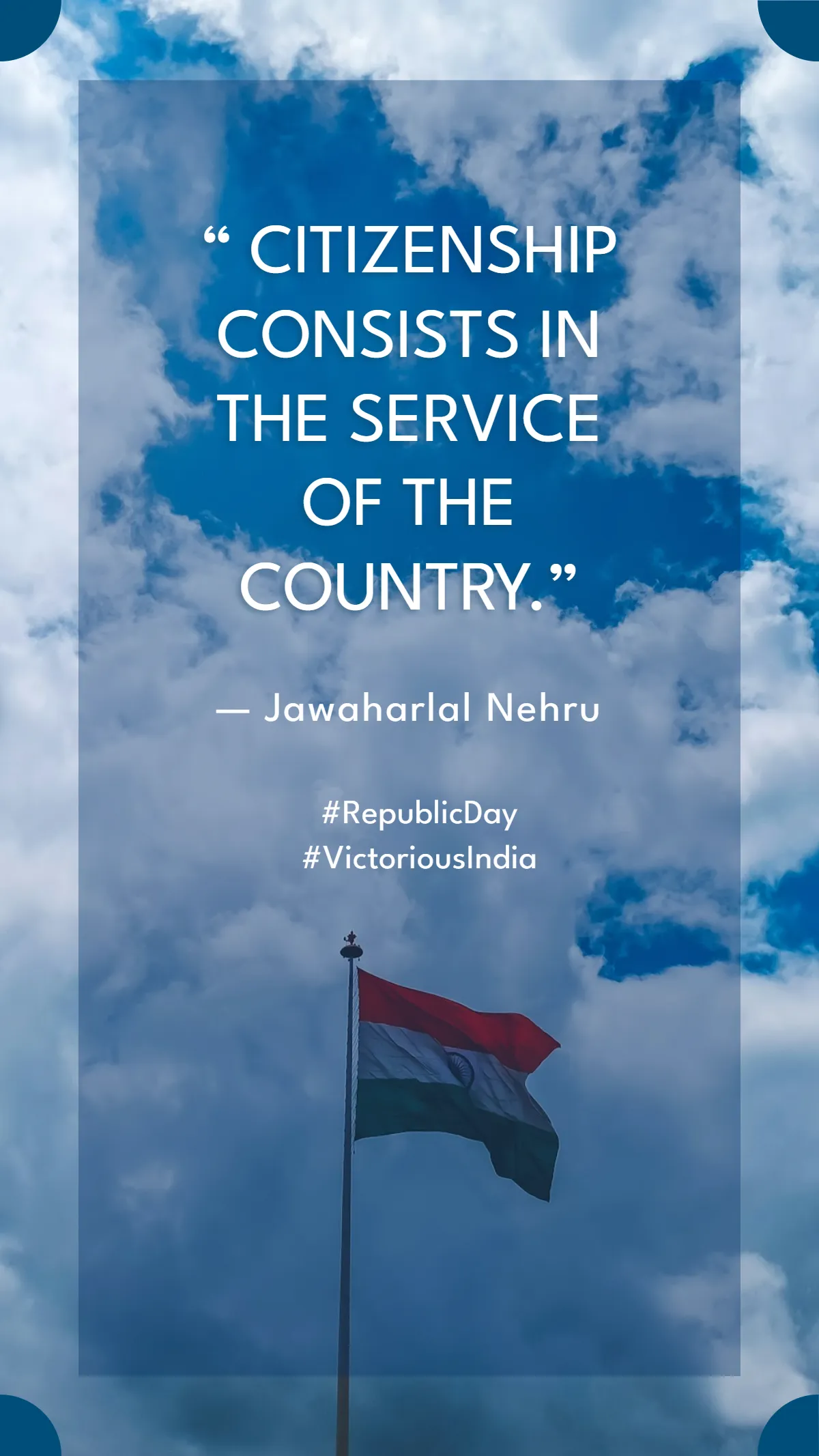 Victorious India Republic Day Quote Template