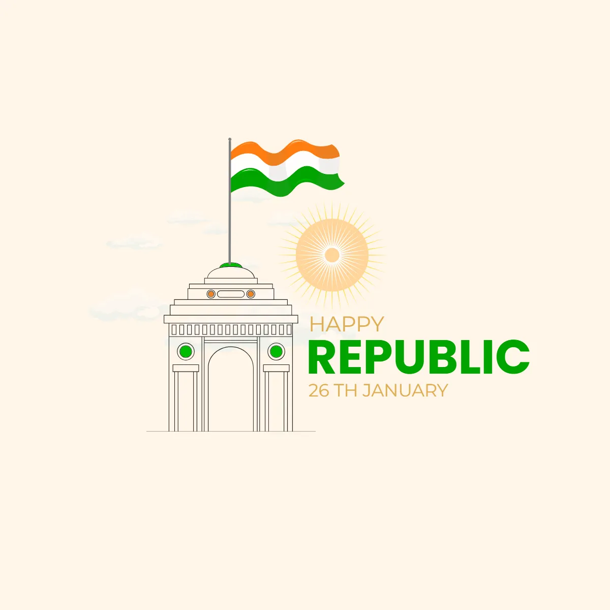 Free Minimalist India Republic Day Cliparts Template to Edit Online Free Minimalist India Republic Day Cliparts Template to Edit Online