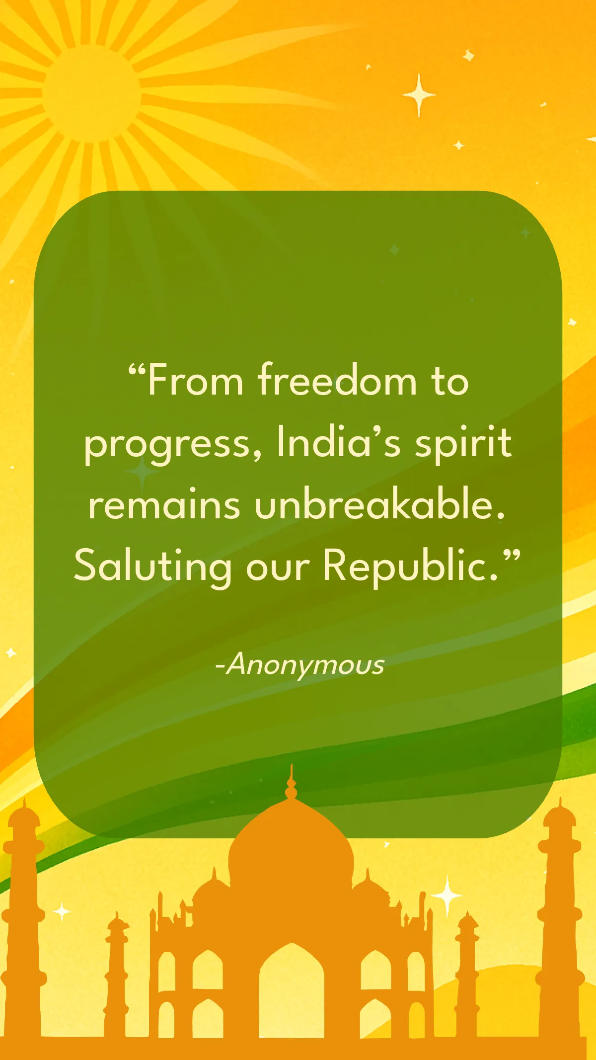 Spirited India Republic Day Quote Template