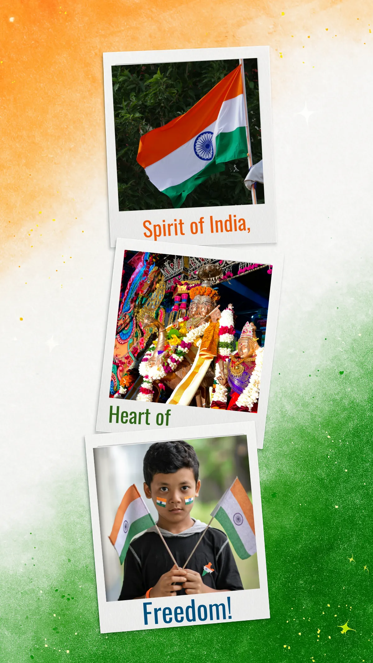 India Republic Day Collage Wallpaper Template
