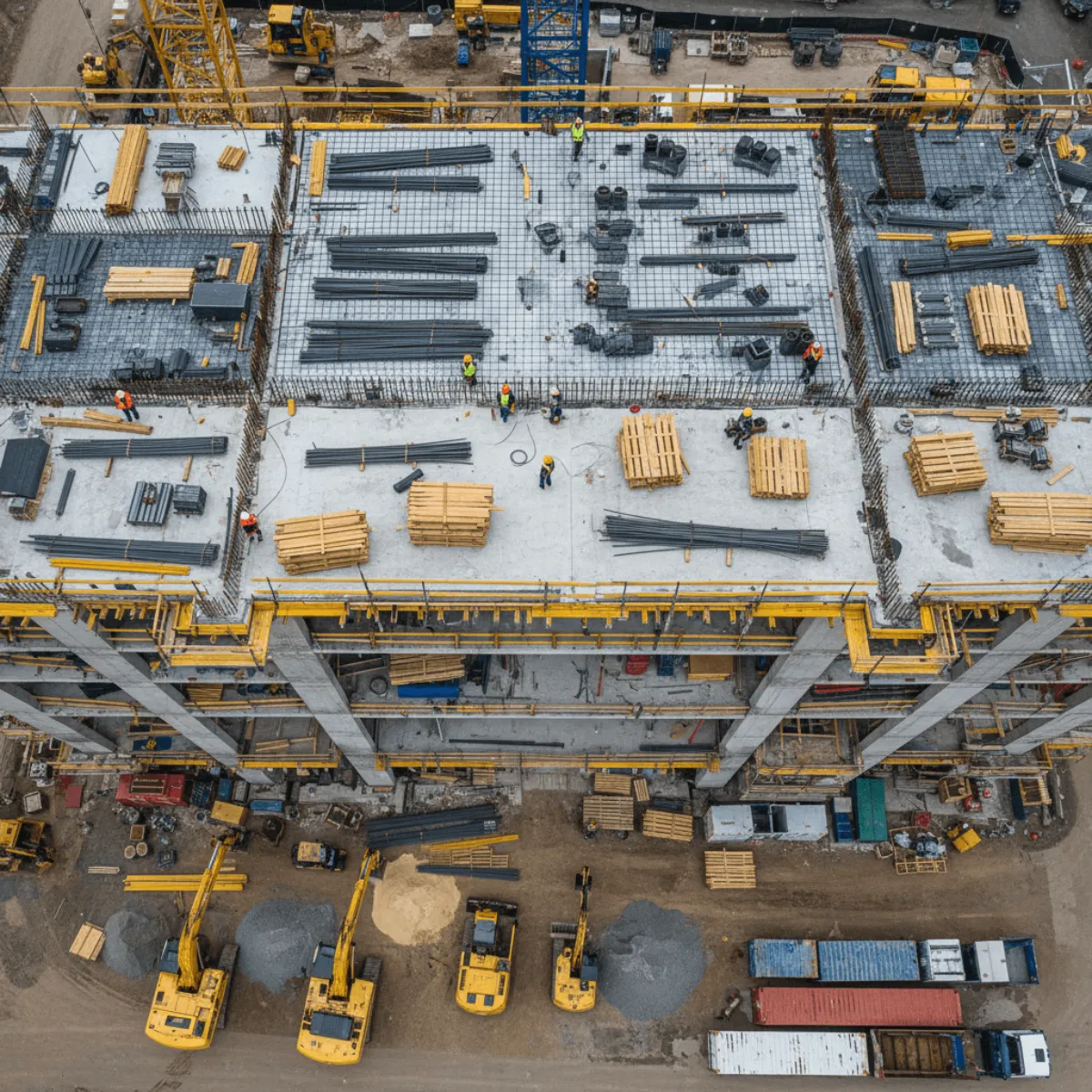 Rebar Installation High Rise Basement Image