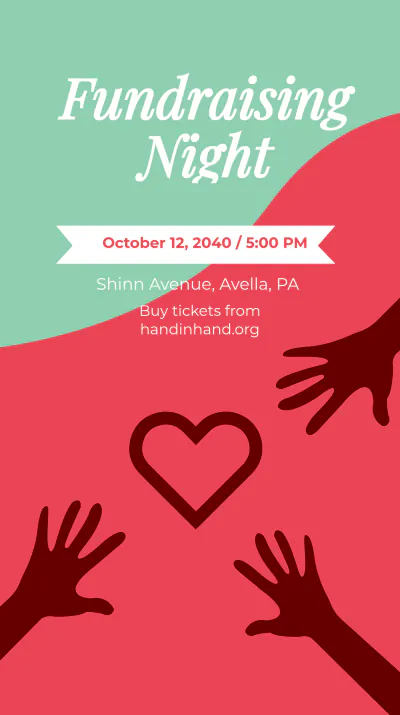 Free Charity Event Instagram Story Template to Edit Online