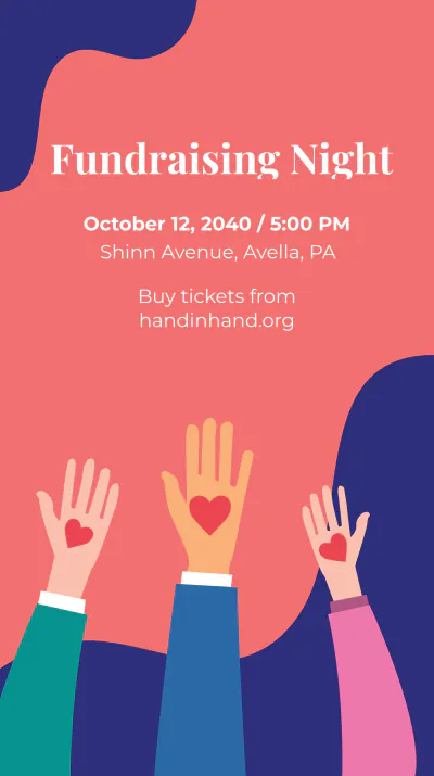Free Charity Event Instagram Story Template to Edit Online