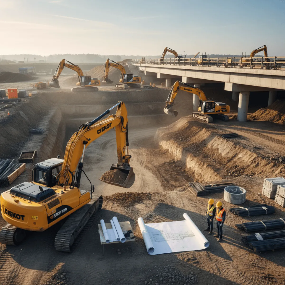 Foundation Excavation Jobsite Rooftop Image Foundation Excavation Jobsite Rooftop Image
