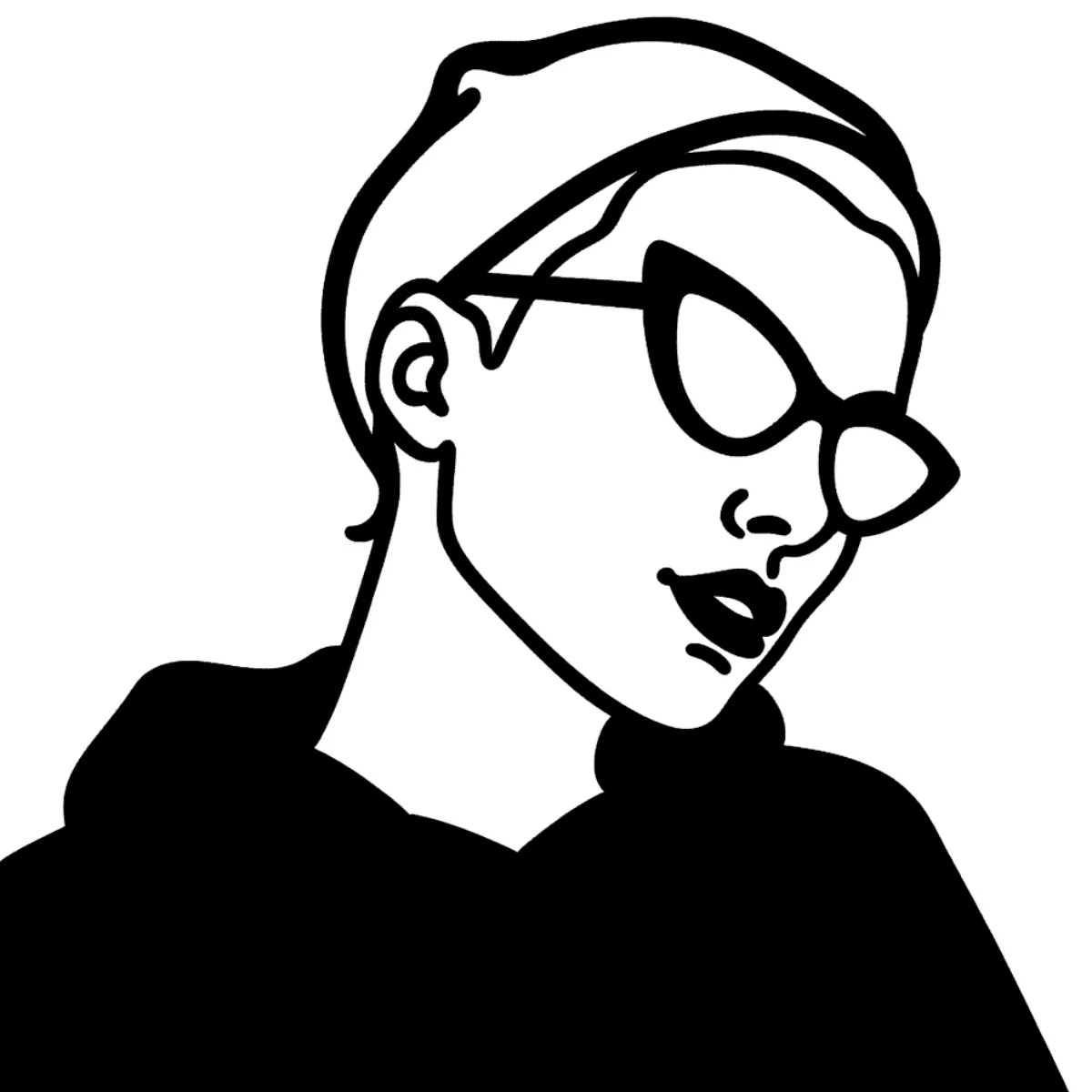 Free Fashion Outline Portrait Photo to Cartoon Template to Edit Online