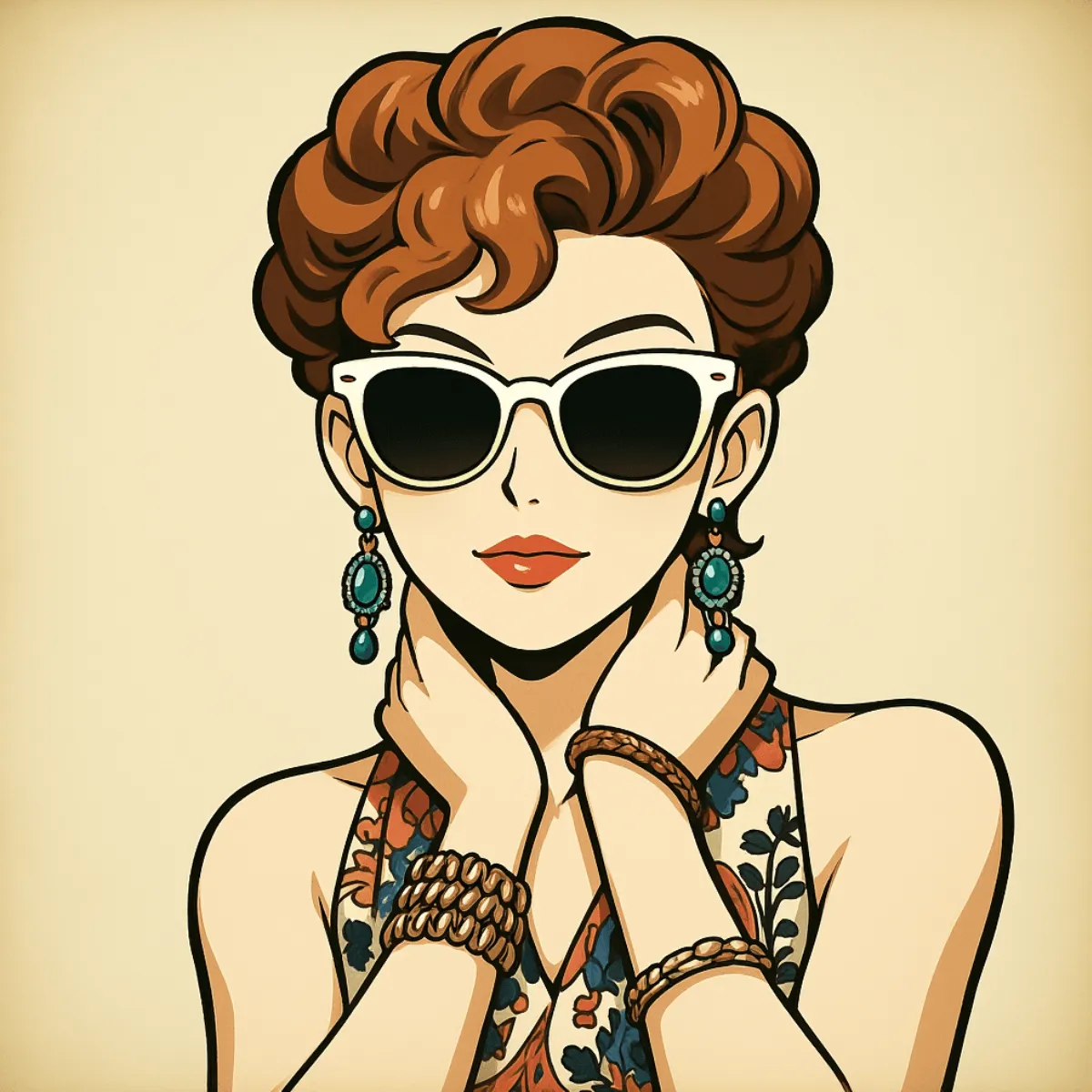 Free Girl Retro Photo to Cartoon Template to Edit Online