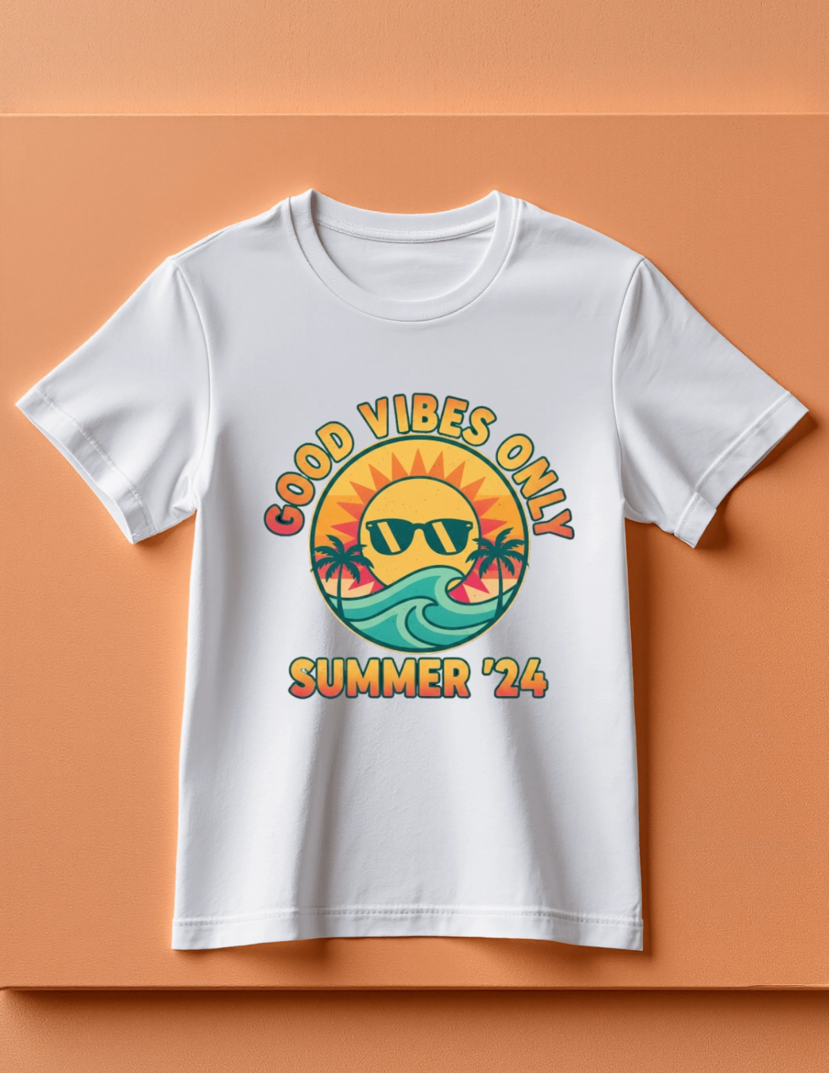 Free White Realistic T-Shirt Mockup Template to Edit Online