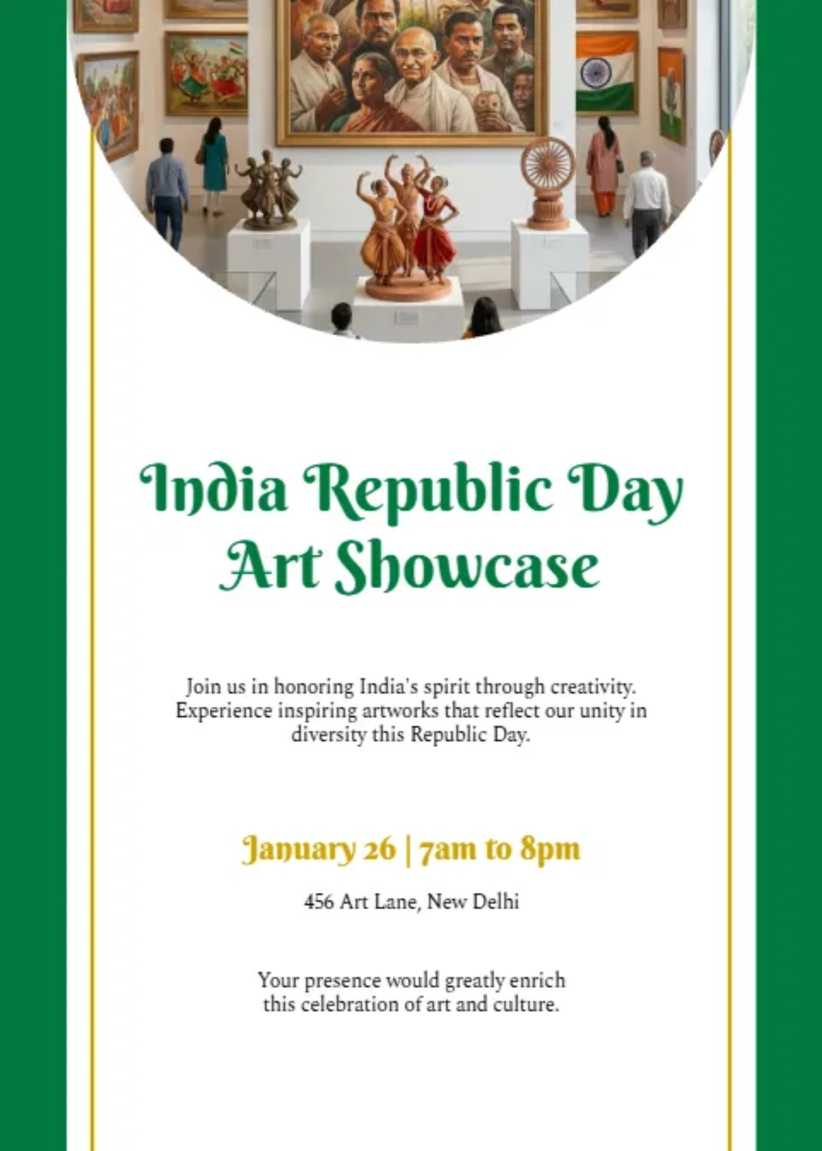 Free Creative India Republic Day Invitation Template to Edit Online Free Creative India Republic Day Invitation Template to Edit Online