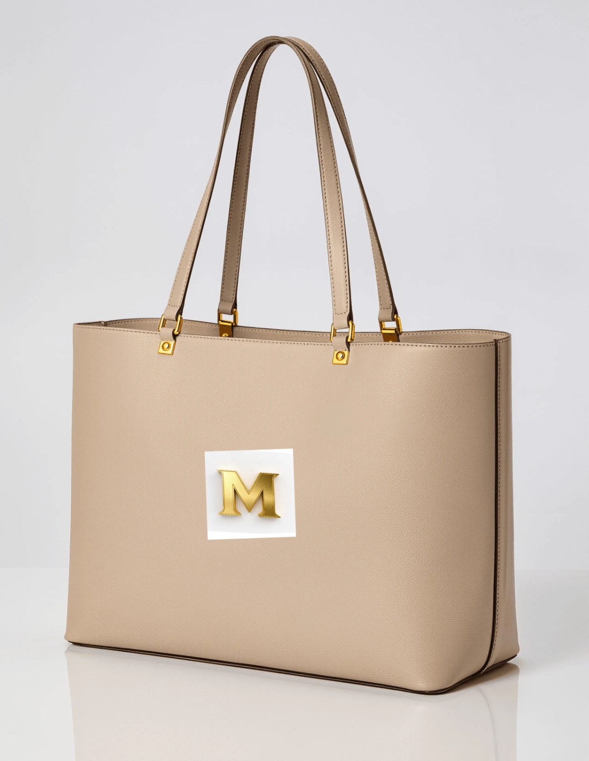 Free Beige Luxury Tote Bag Mockup Template to Edit Online