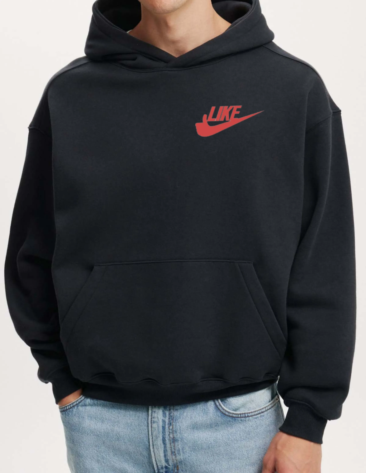 Free Cool Boxy Fit Hoodie Mockup Template to Edit Online