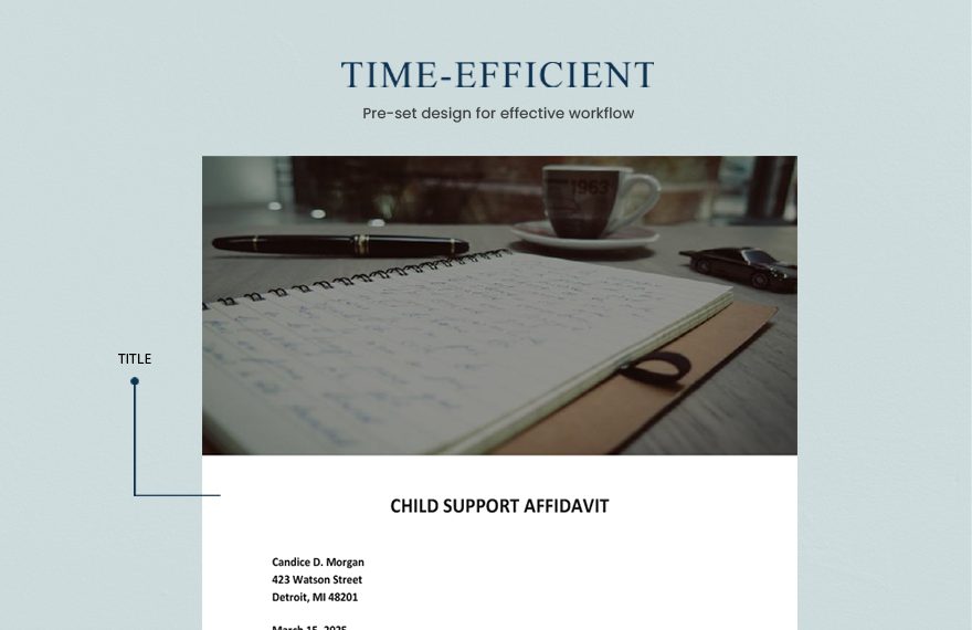Child Support Affidavit Template