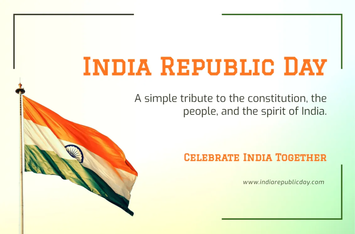 Free Minimalist India Republic Day Banner Template to Edit Online