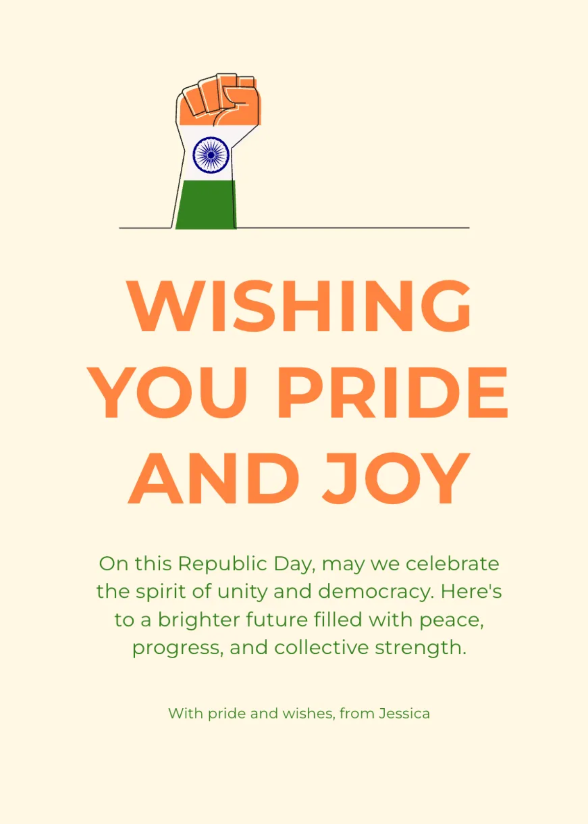 Free Modern India Republic Day Wishes Template to Edit Online Free Modern India Republic Day Wishes Template to Edit Online