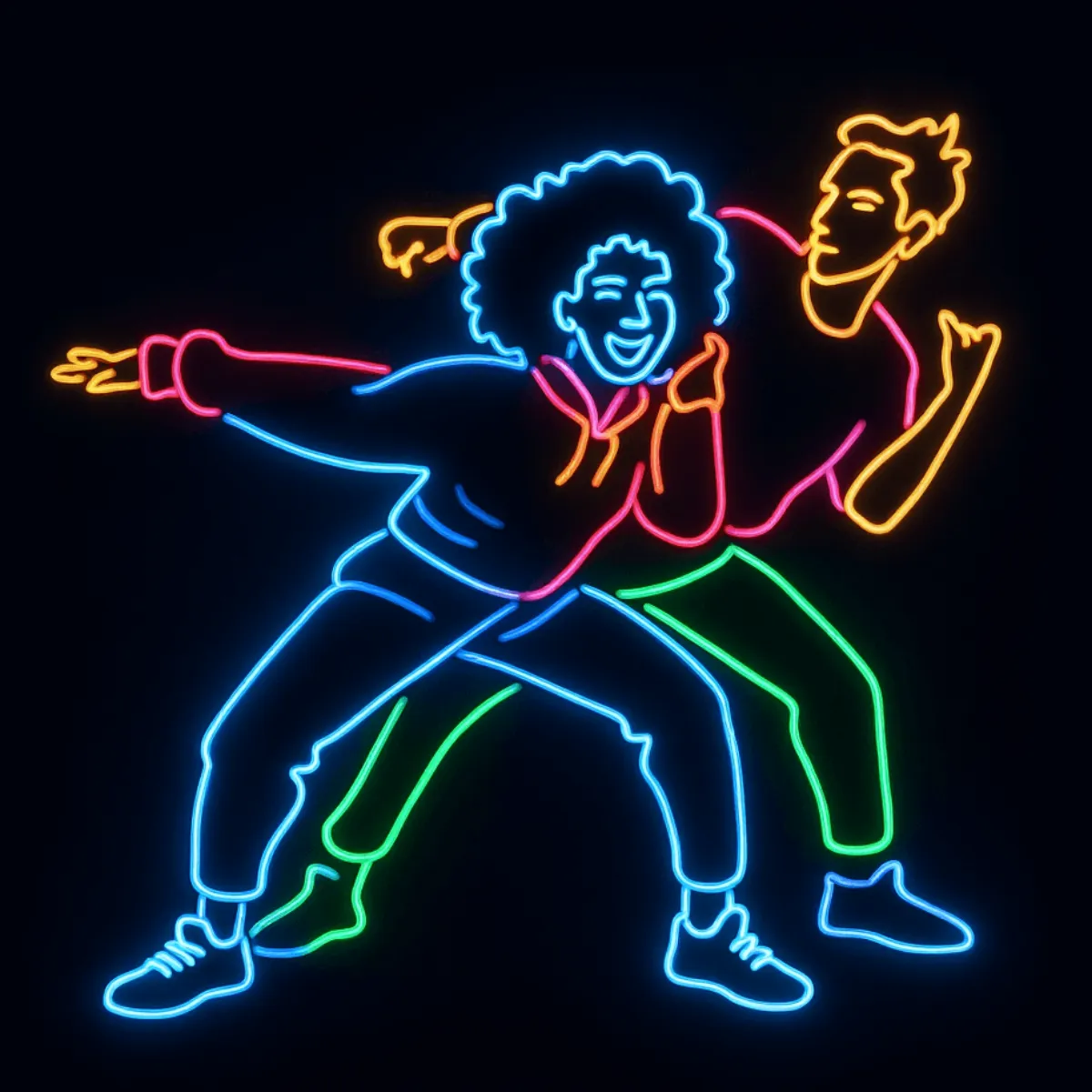 Free Dancing Neon Outline Photo to Cartoon to Edit Online Free Dancing Neon Outline Photo to Cartoon to Edit Online