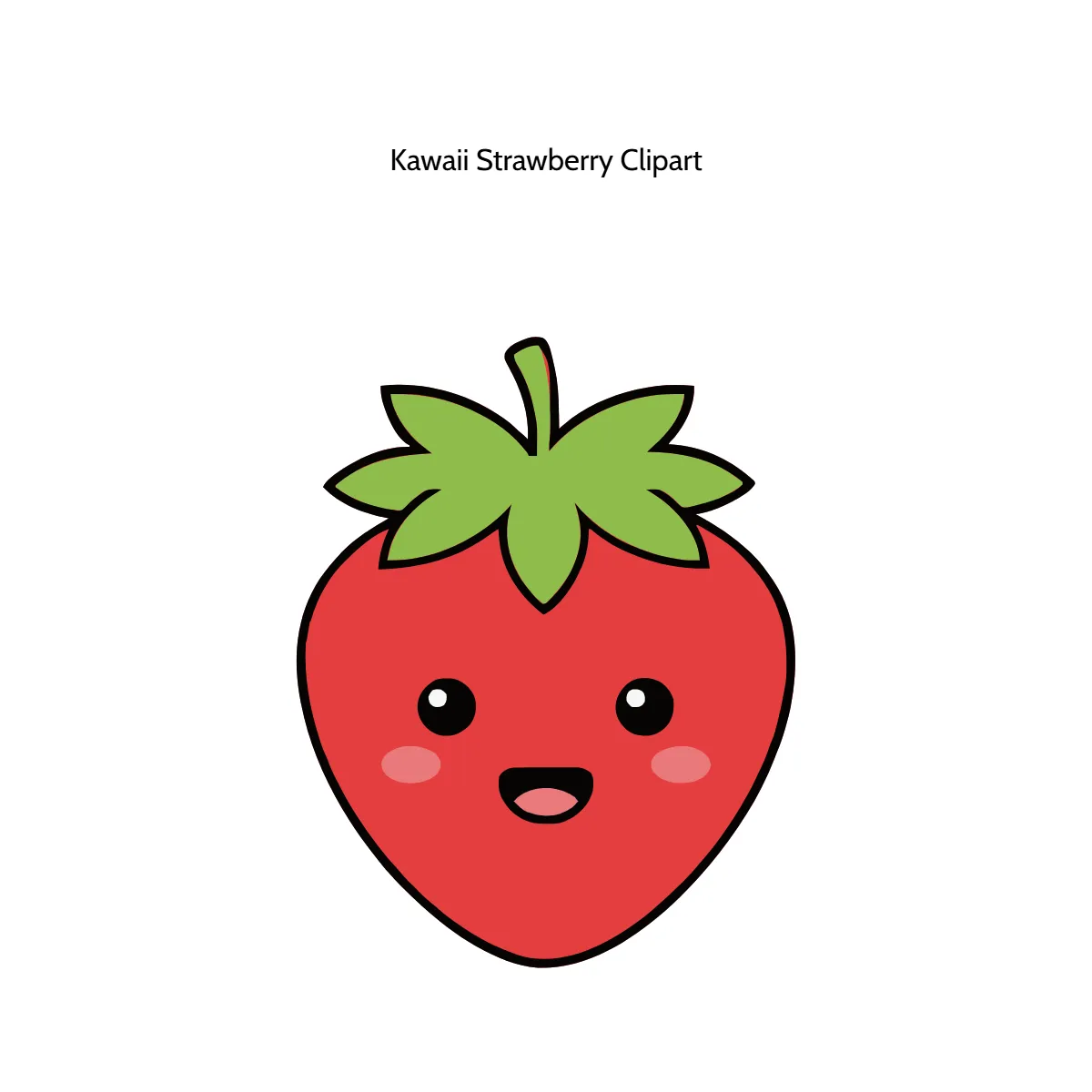 Free Kawaii Strawberry Vector Clipart (PNG, SVG) to Edit Online