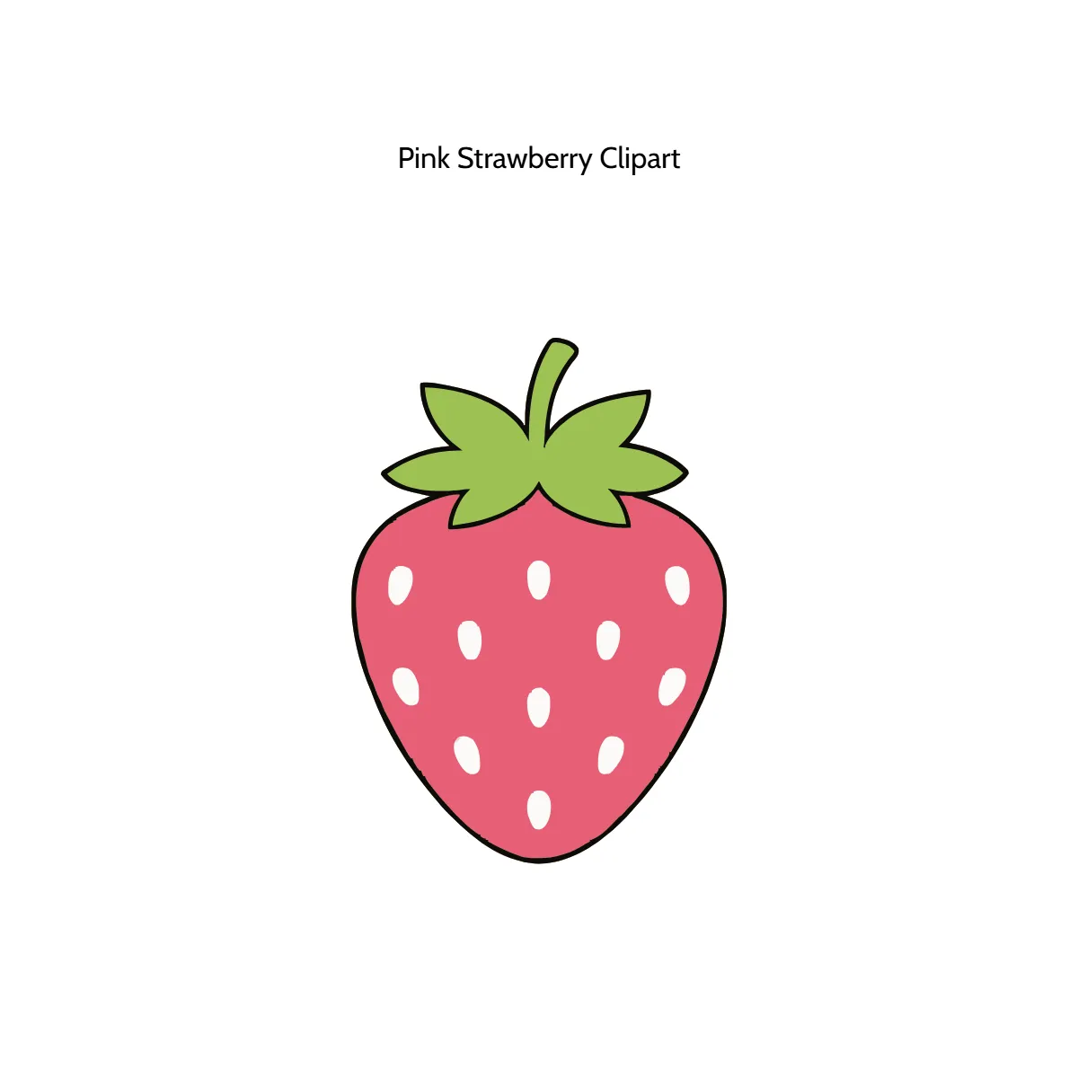 Free Pink Strawberry Clipart Template to Edit Online