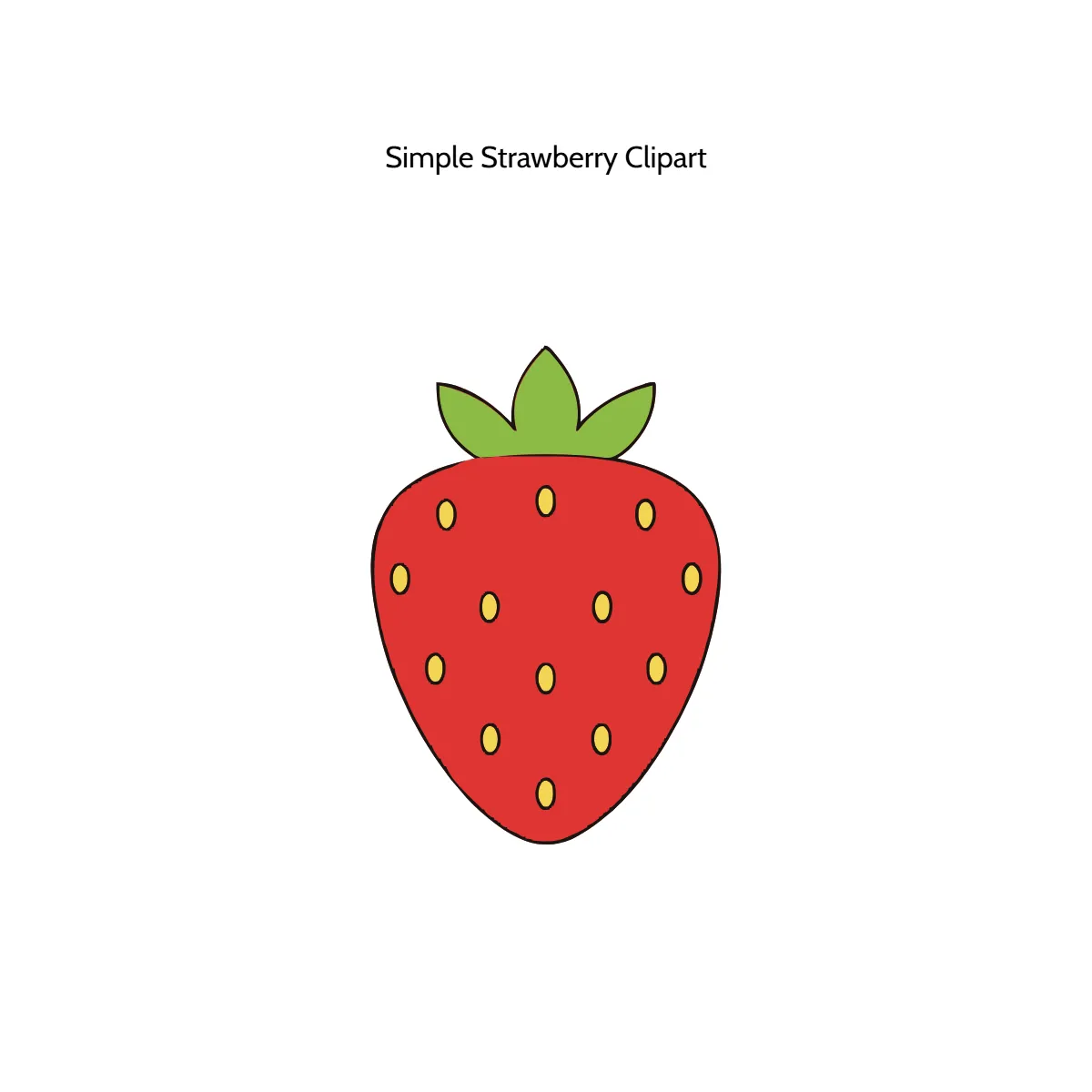 Free Simple Strawberry Clipart Template to Edit Online