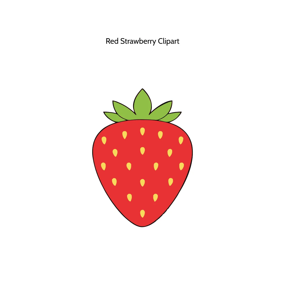 Free Red Strawberry Clipart Template to Edit Online