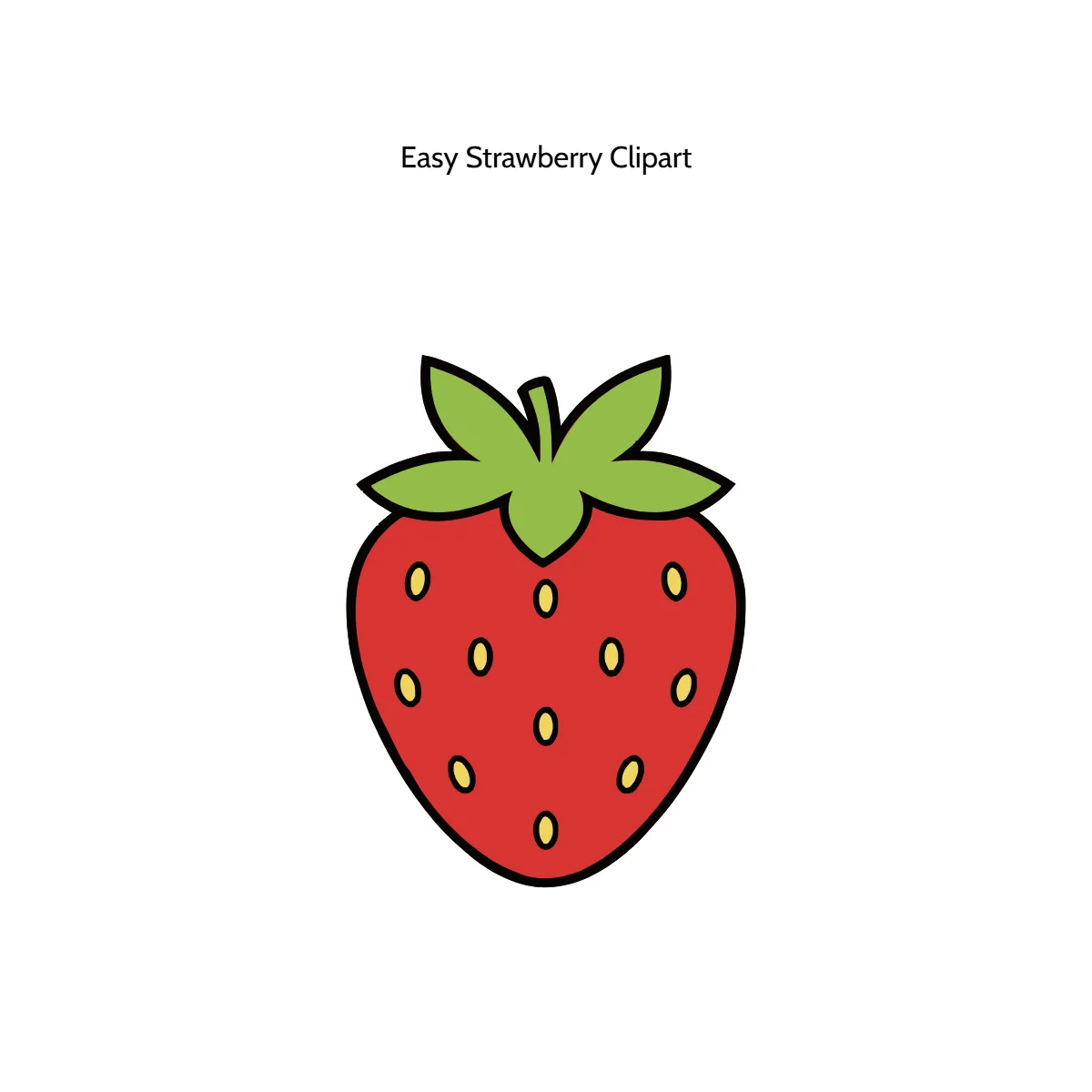 Free Easy Strawberry Clipart Template to Edit Online