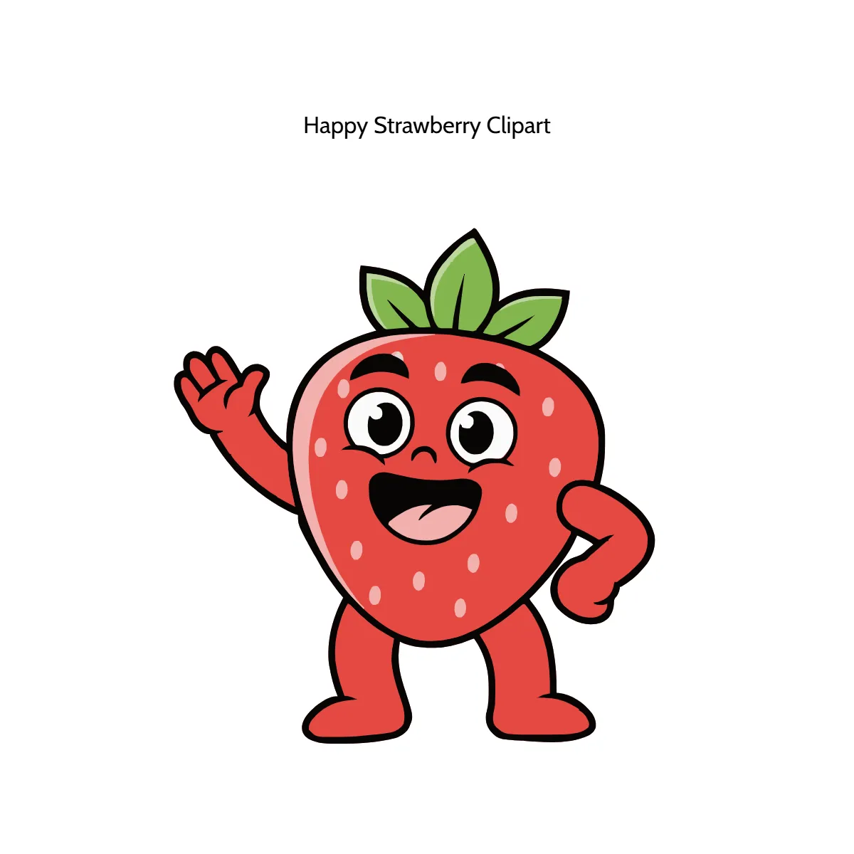 Free Happy Strawberry Vector Clipart (PNG, SVG) to Edit Online