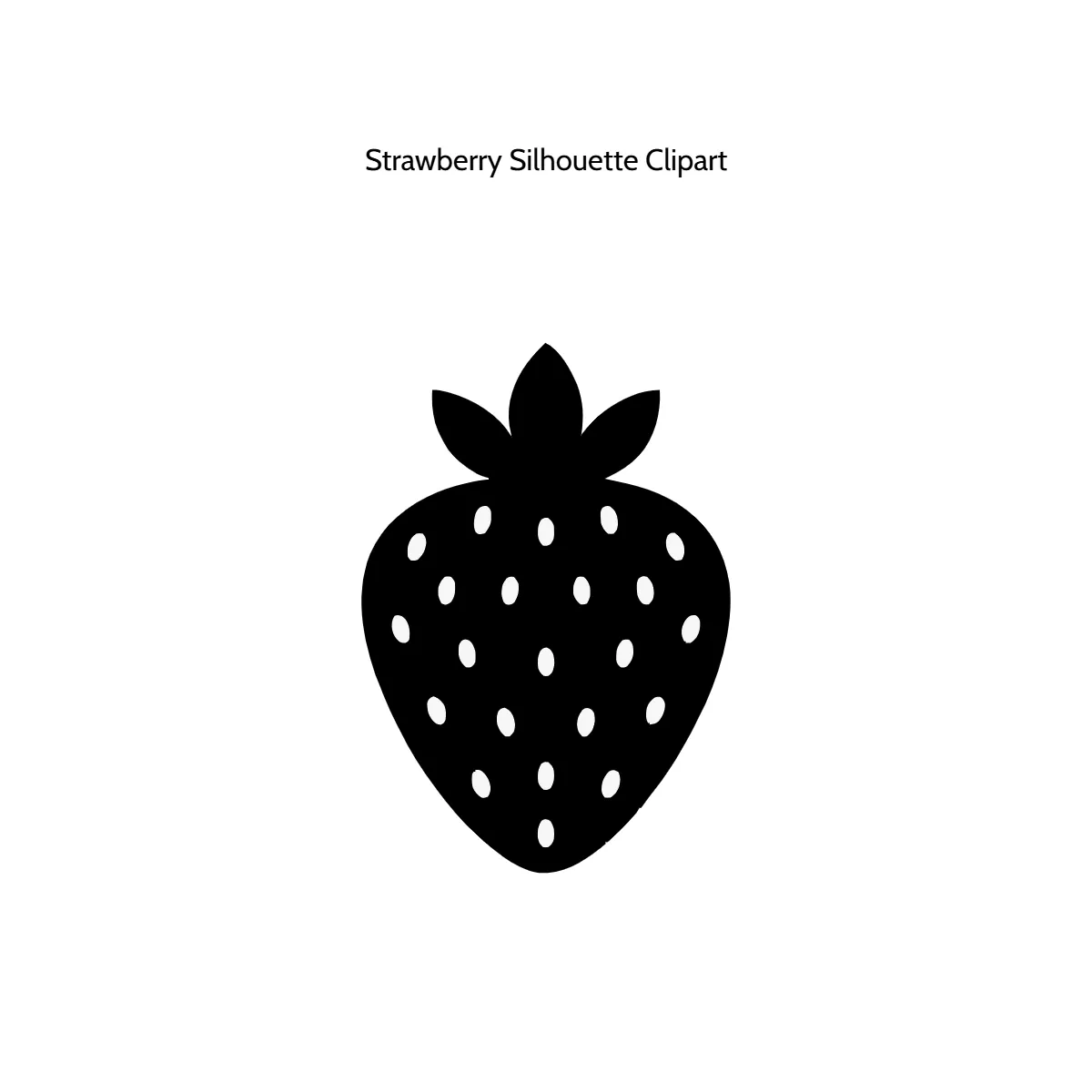 Free Strawberry Silhouette Vector Clipart (PNG, SVG) to Edit Online