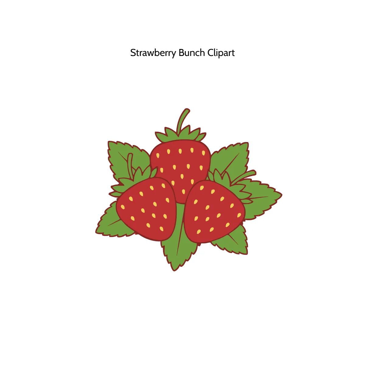 Free Strawberry Bunch Vector Clipart (PNG, SVG) to Edit Online