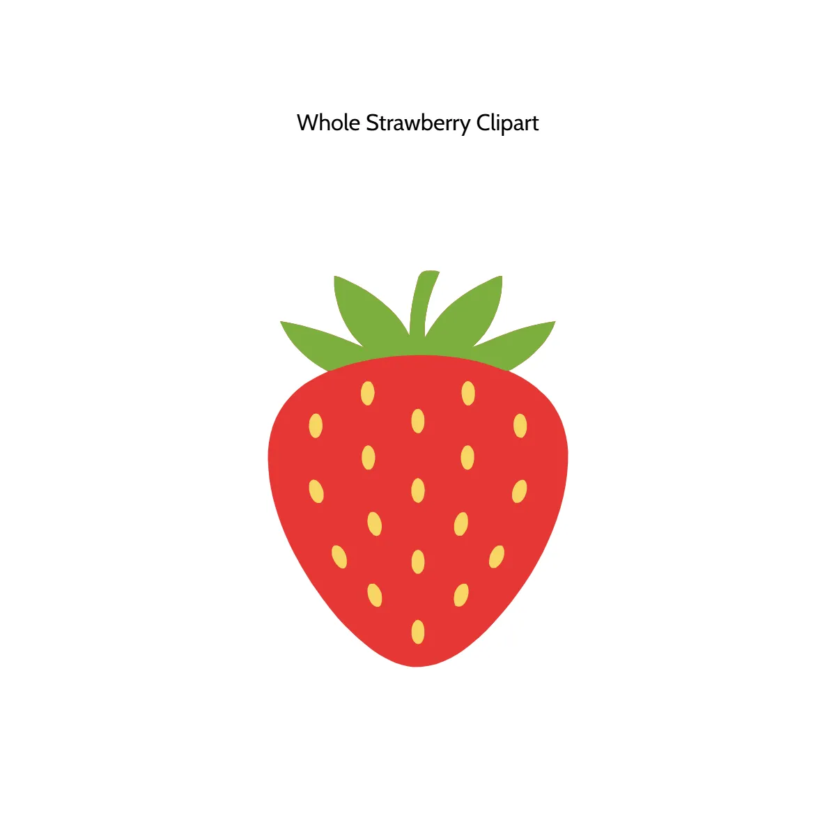 Free Whole Strawberry Clipart Template to Edit Online