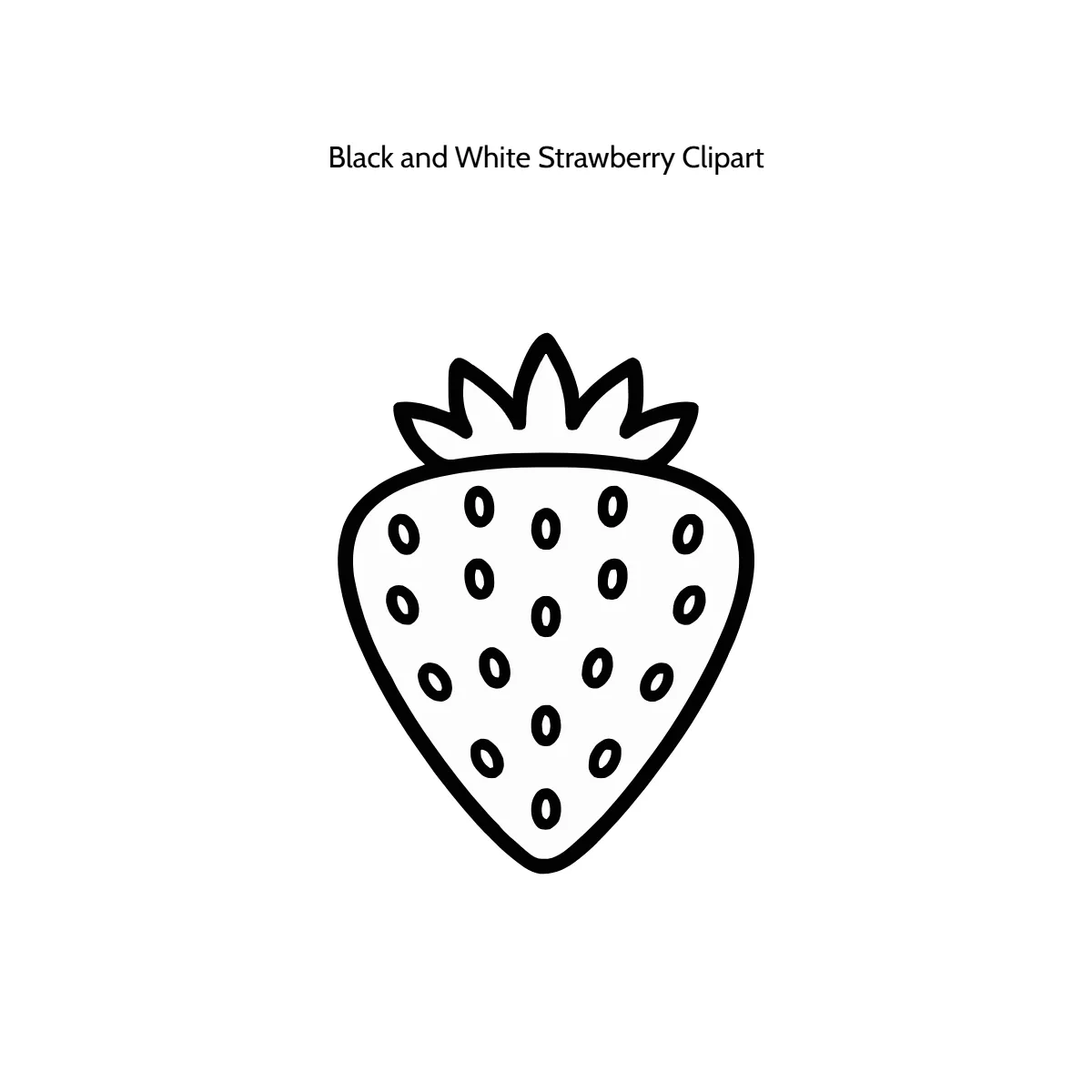 Free Black and White Strawberry Clipart Template to Edit Online