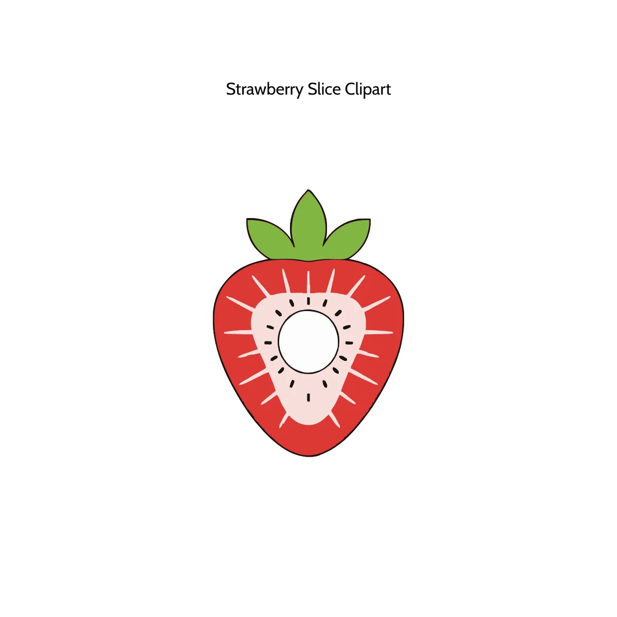 Free Strawberry Slice Clipart Template to Edit Online