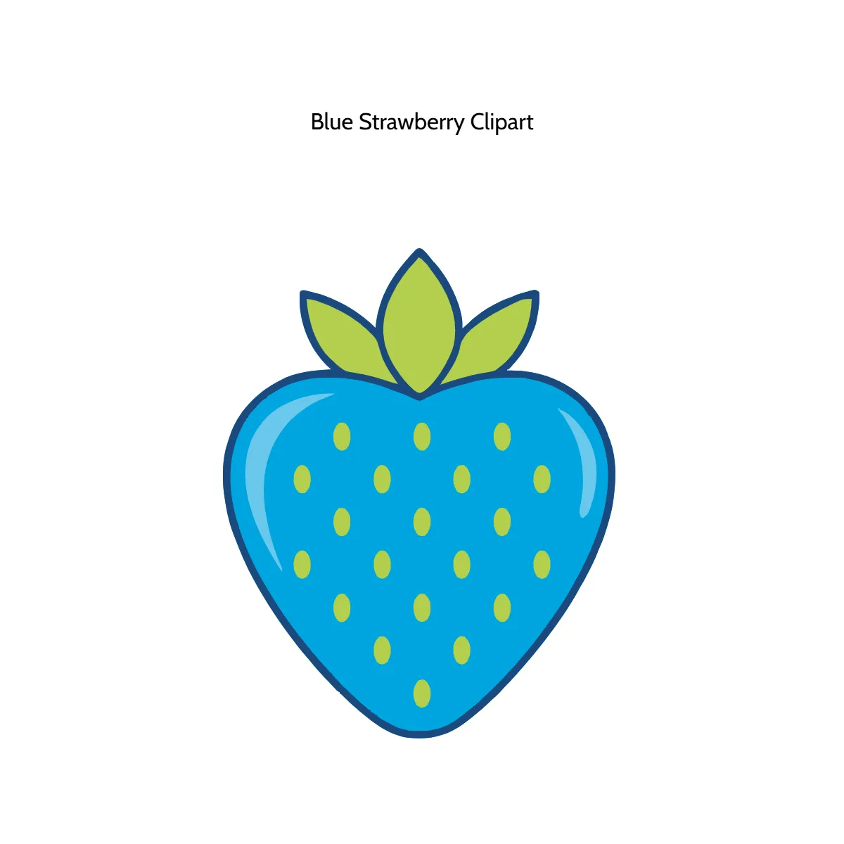 Free Blue Strawberry Clipart Template to Edit Online