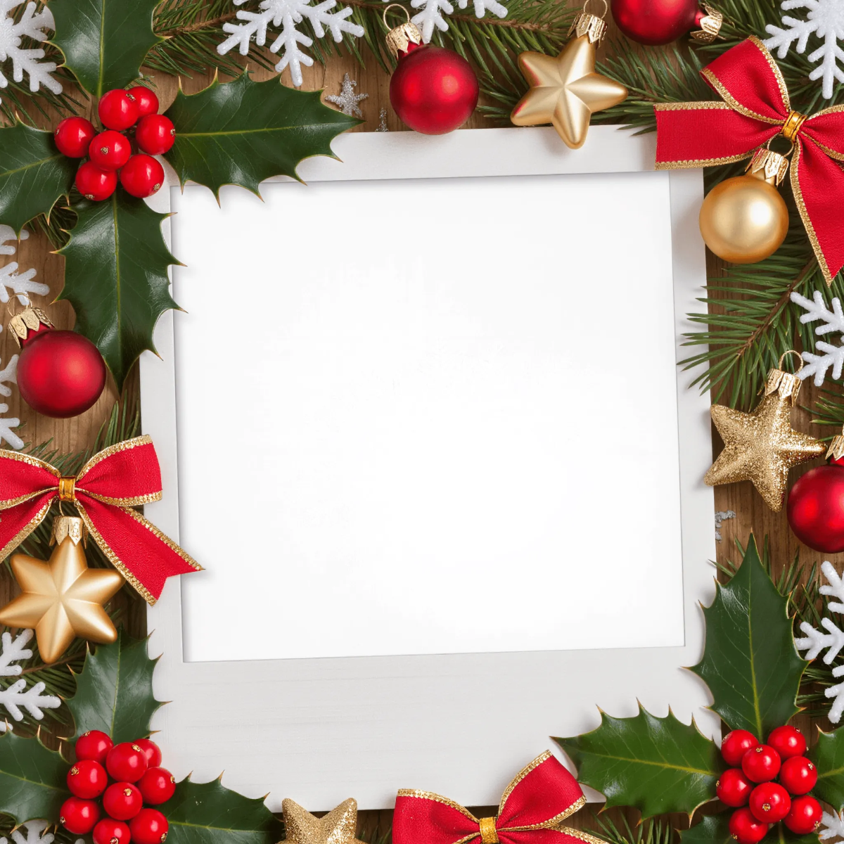Free Christmas Photo Border Template to Edit Online