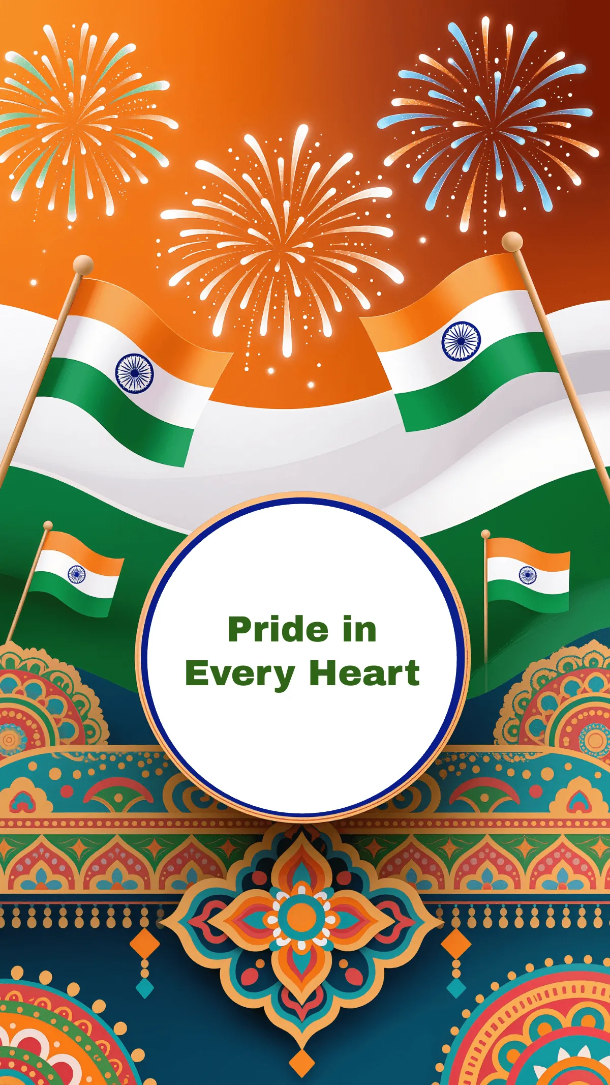Free Colorful India Republic Day Wallpaper Template to Edit Online