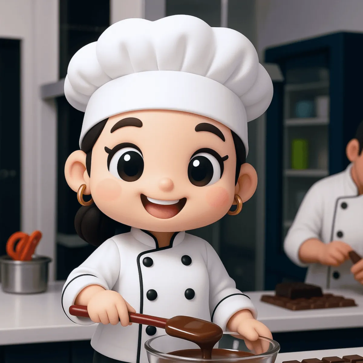Female Chef Chibi 3D Photo to Cartoon